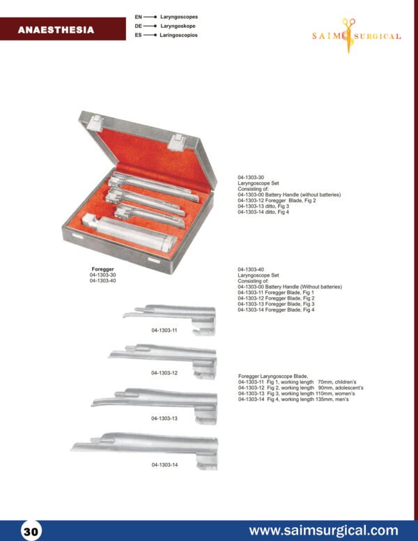 EN Laryngoscopes DE ES Laryngoskope Laringoscopios